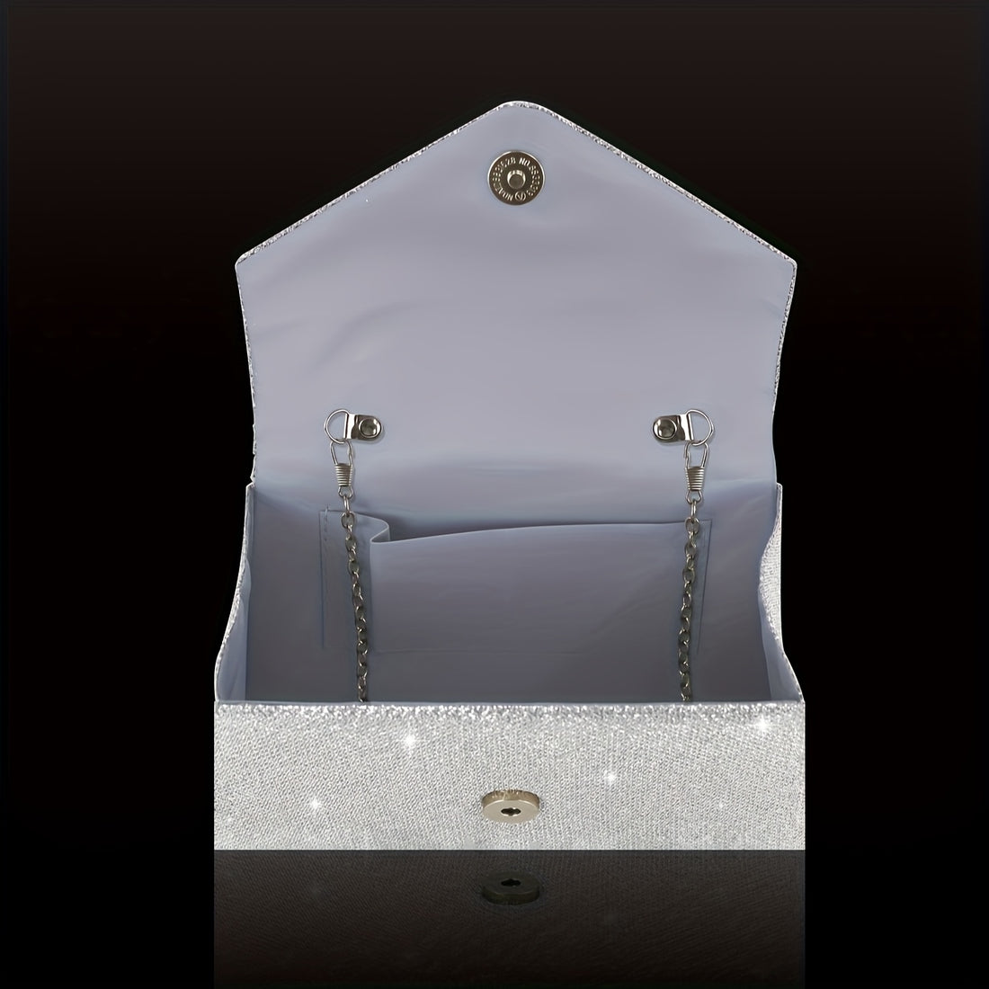 Clutch Preta com Lantejoulas — detalhe 6 das peças do conjunto