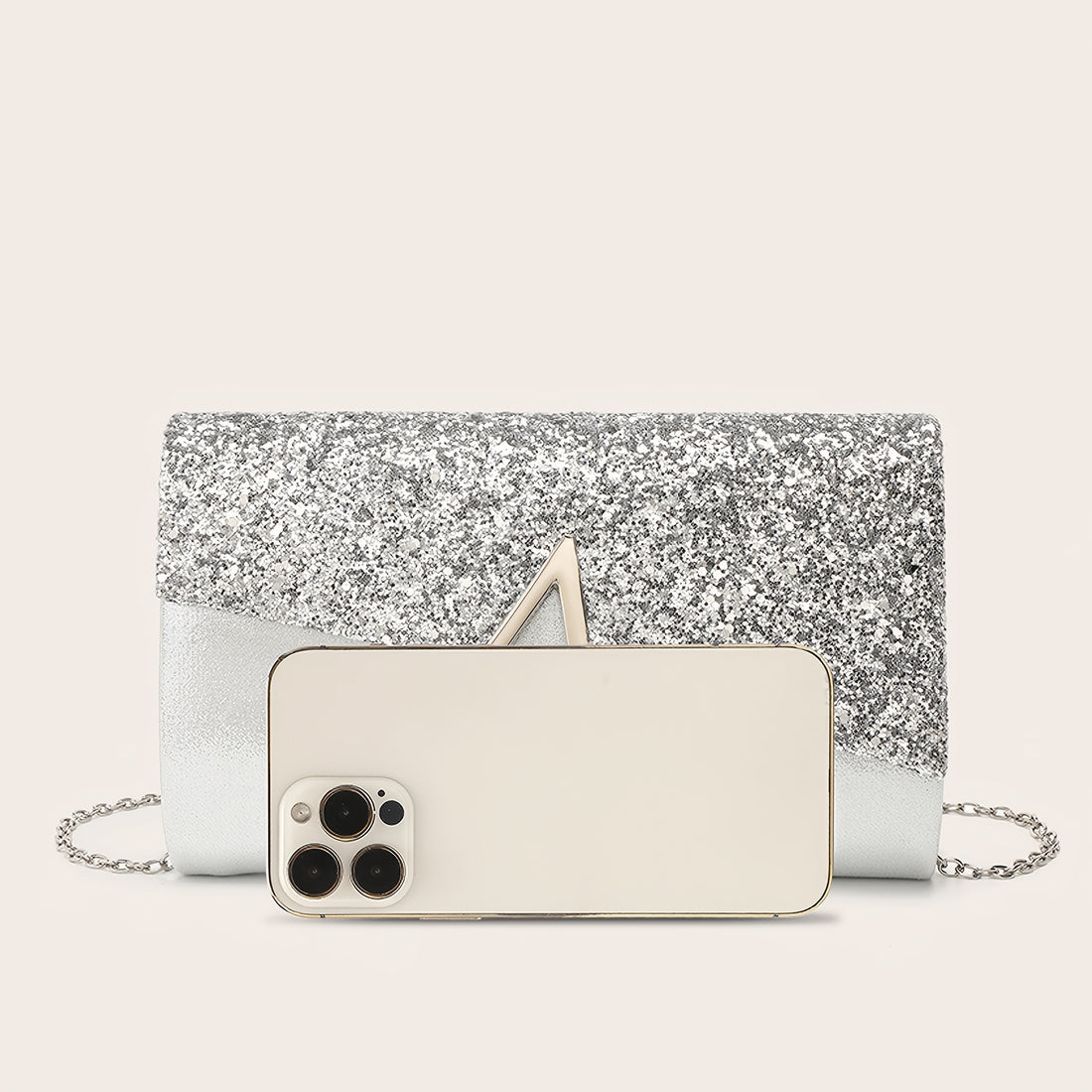 Clutch Feminina Brilhante 4 Peças — detalhe 5 das peças do conjunto