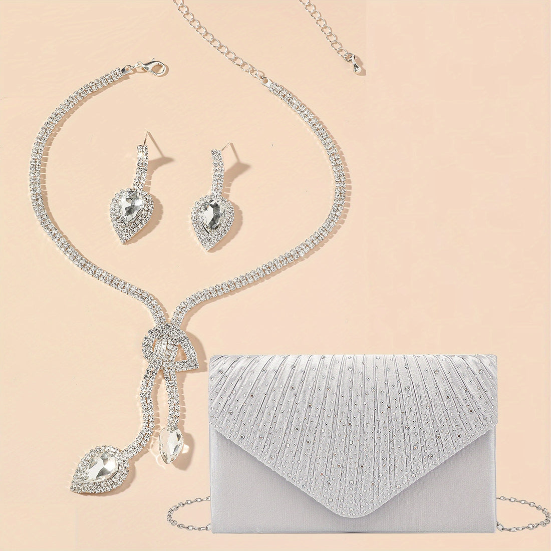 Clutch de Festa com Brilho — detalhe 5 das peças do conjunto