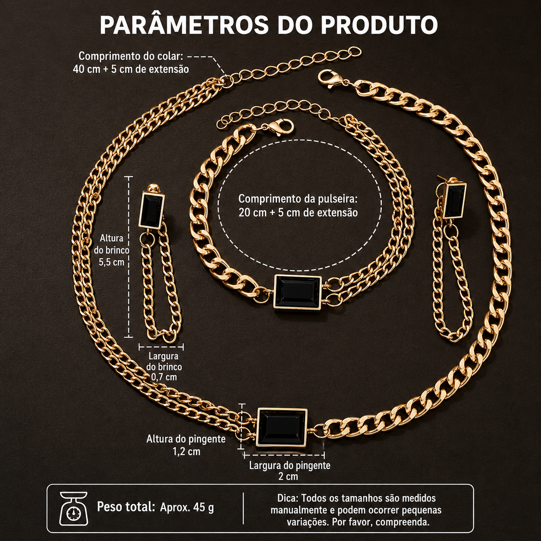 Relógio Feminino Vermelho — detalhe 6 das peças do conjunto