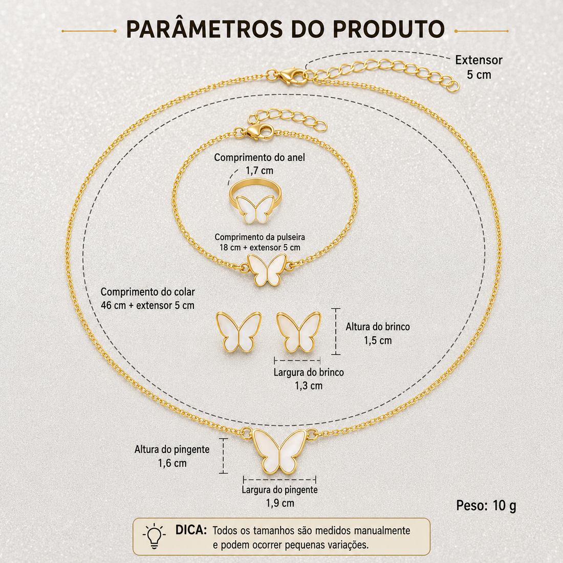Relógio Feminino LED Coração — detalhe 11 das peças do conjunto