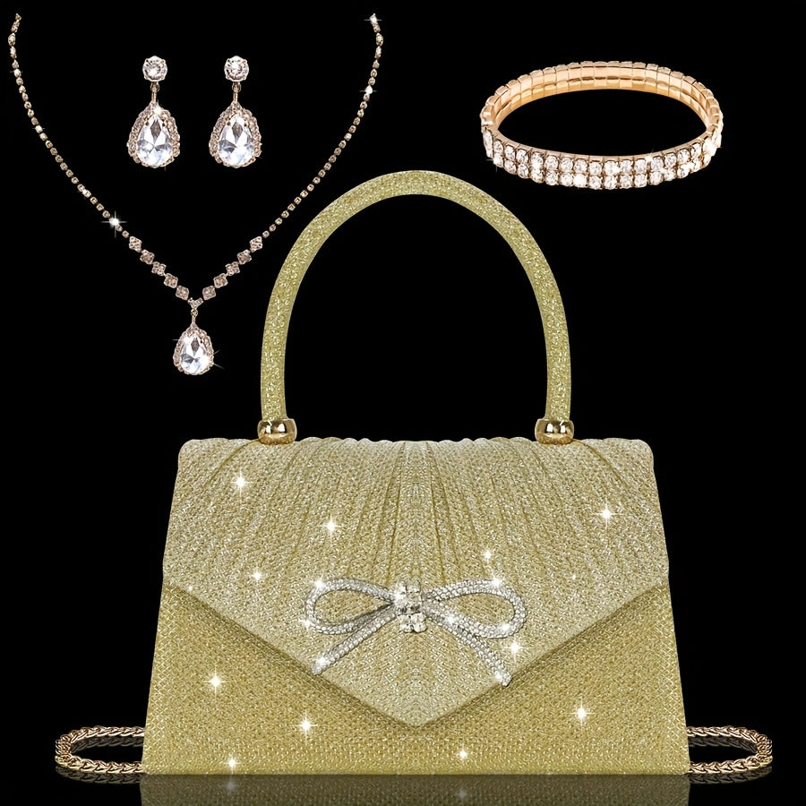 Clutch Preta com Lantejoulas — detalhe 3 das peças do conjunto