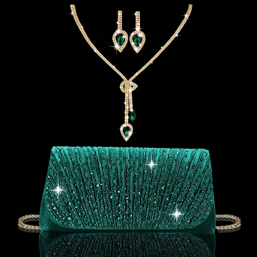 Clutch de Strass para Festa — detalhe 1 das peças do conjunto