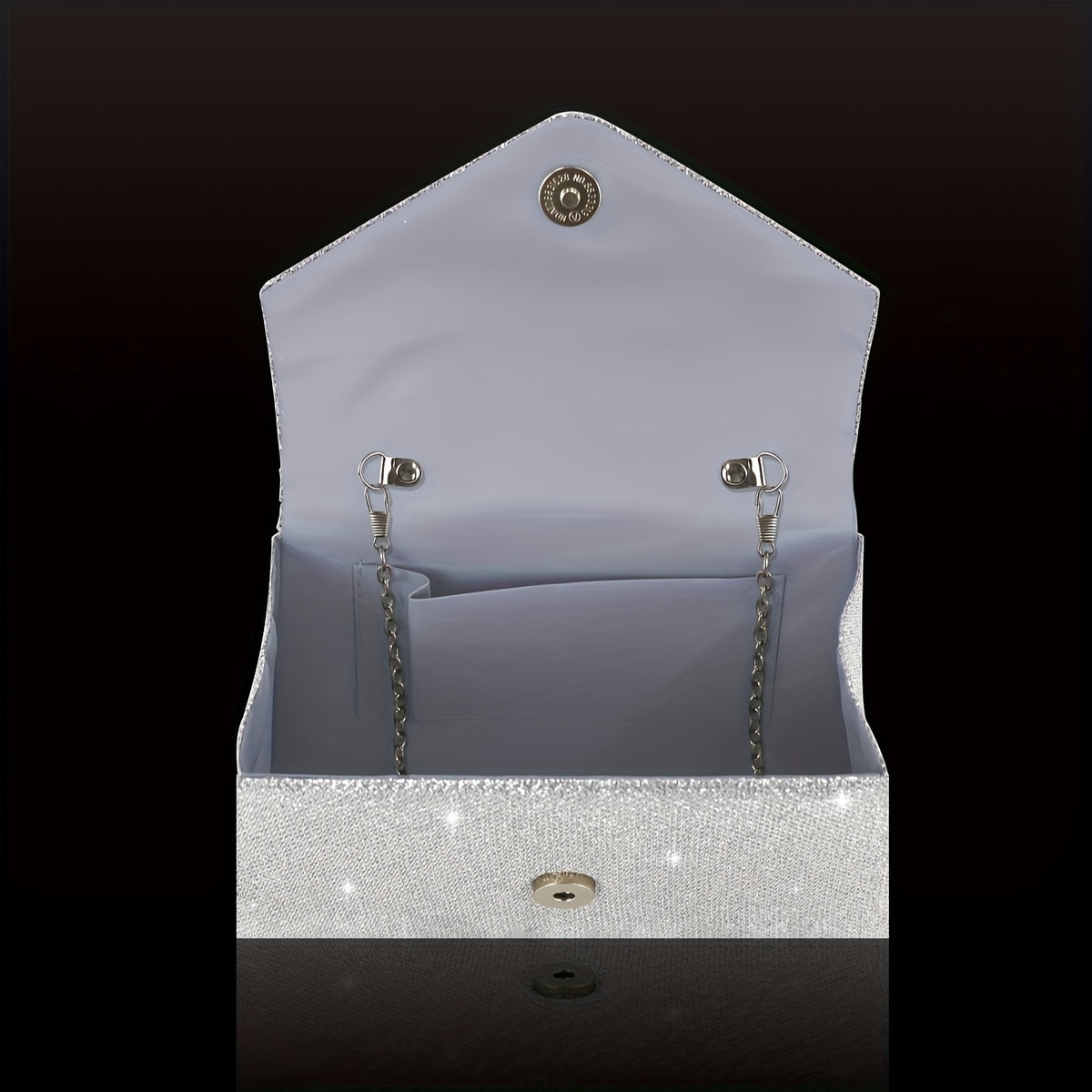 Clutch Preta com Lantejoulas — detalhe 6 das peças do conjunto