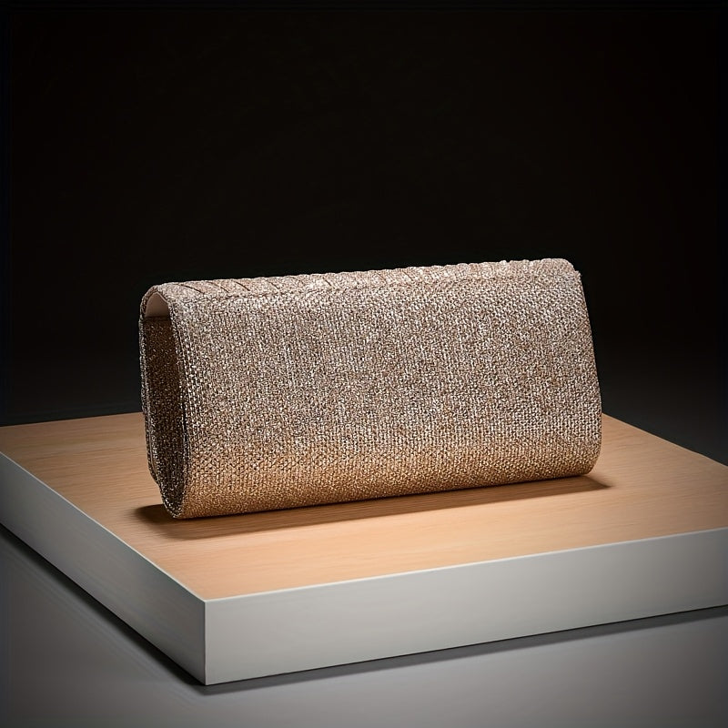 Clutch Dourada de Festa — detalhe 3 das peças do conjunto