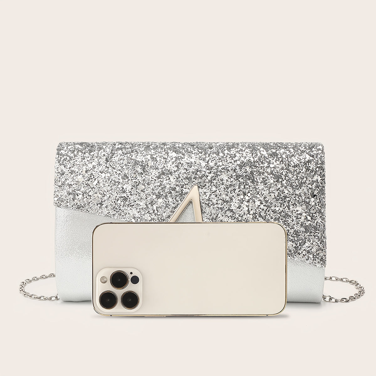 Clutch Feminina Brilhante 4 Peças — detalhe 5 das peças do conjunto