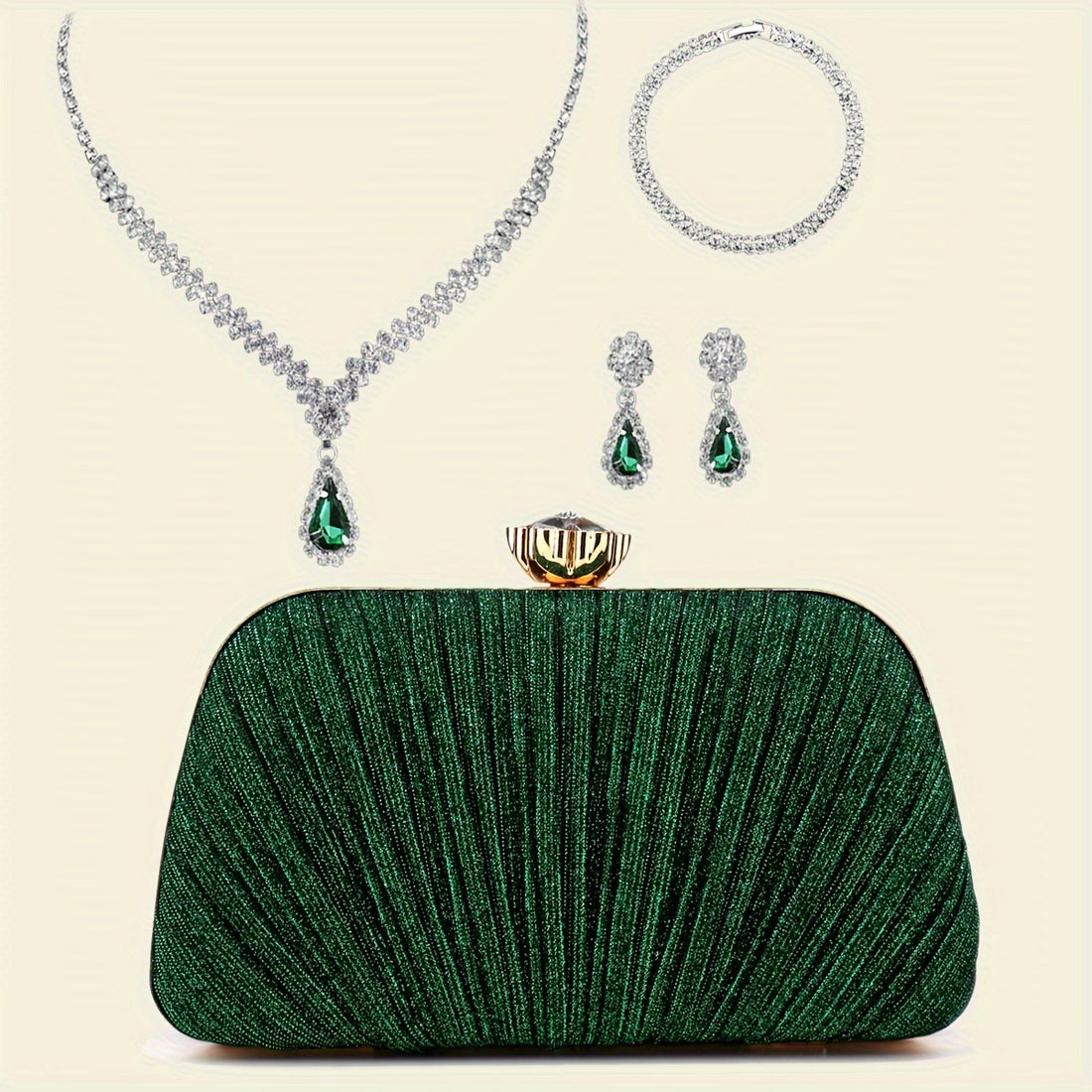 Clutch Feminina com Franjas — detalhe 1 das peças do conjunto