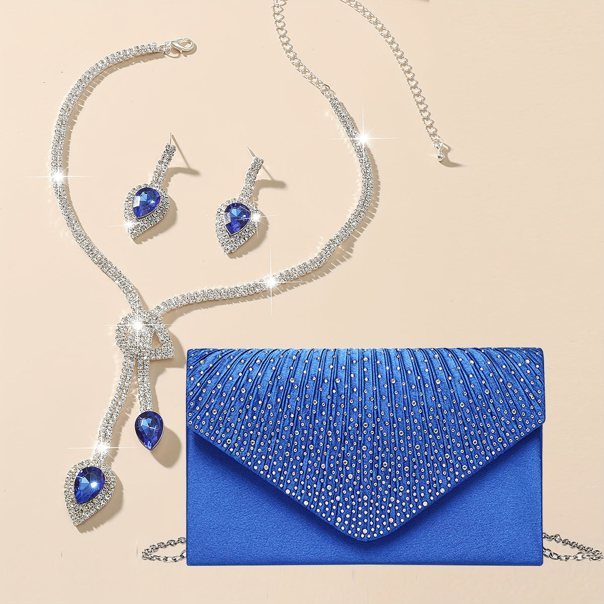 Clutch de Festa com Brilho — detalhe 4 das peças do conjunto