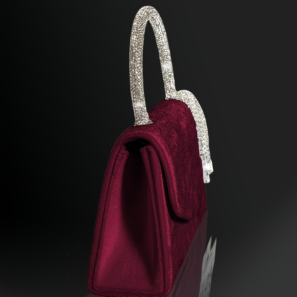 Bolsa de Festa Aveludada com Strass — detalhe 4 das peças do conjunto