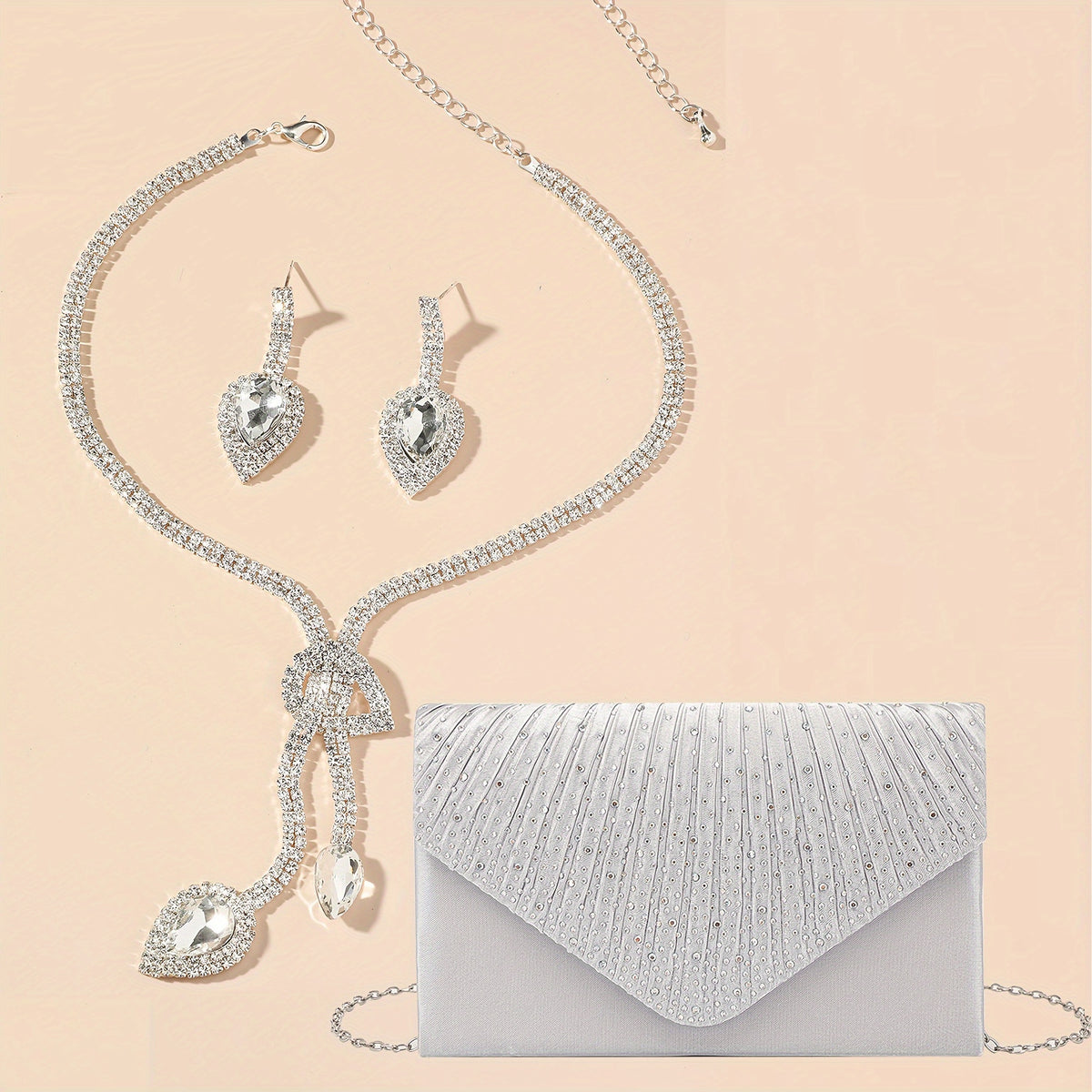 Clutch de Festa com Brilho — detalhe 5 das peças do conjunto