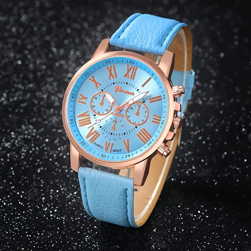 Relógio Feminino Azul Claro — detalhe 2 das peças do conjunto