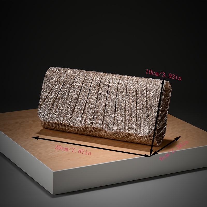 Clutch Dourada de Festa — detalhe 5 das peças do conjunto