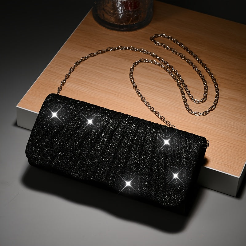 Clutch Dourada de Festa — detalhe 2 das peças do conjunto