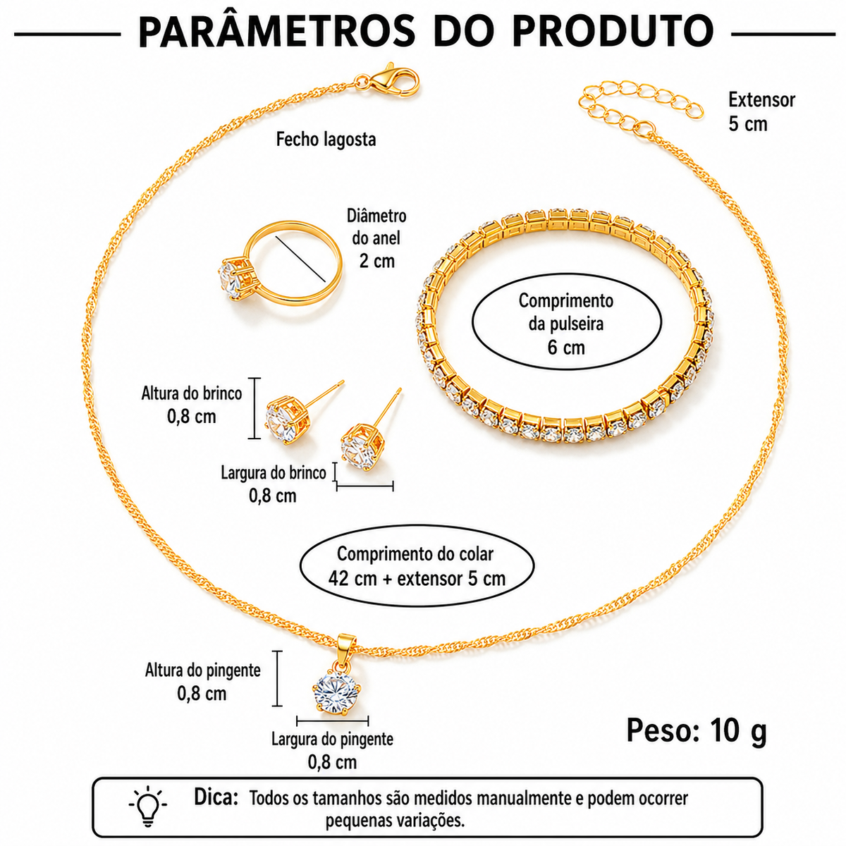 Seis peças, muitas combinações