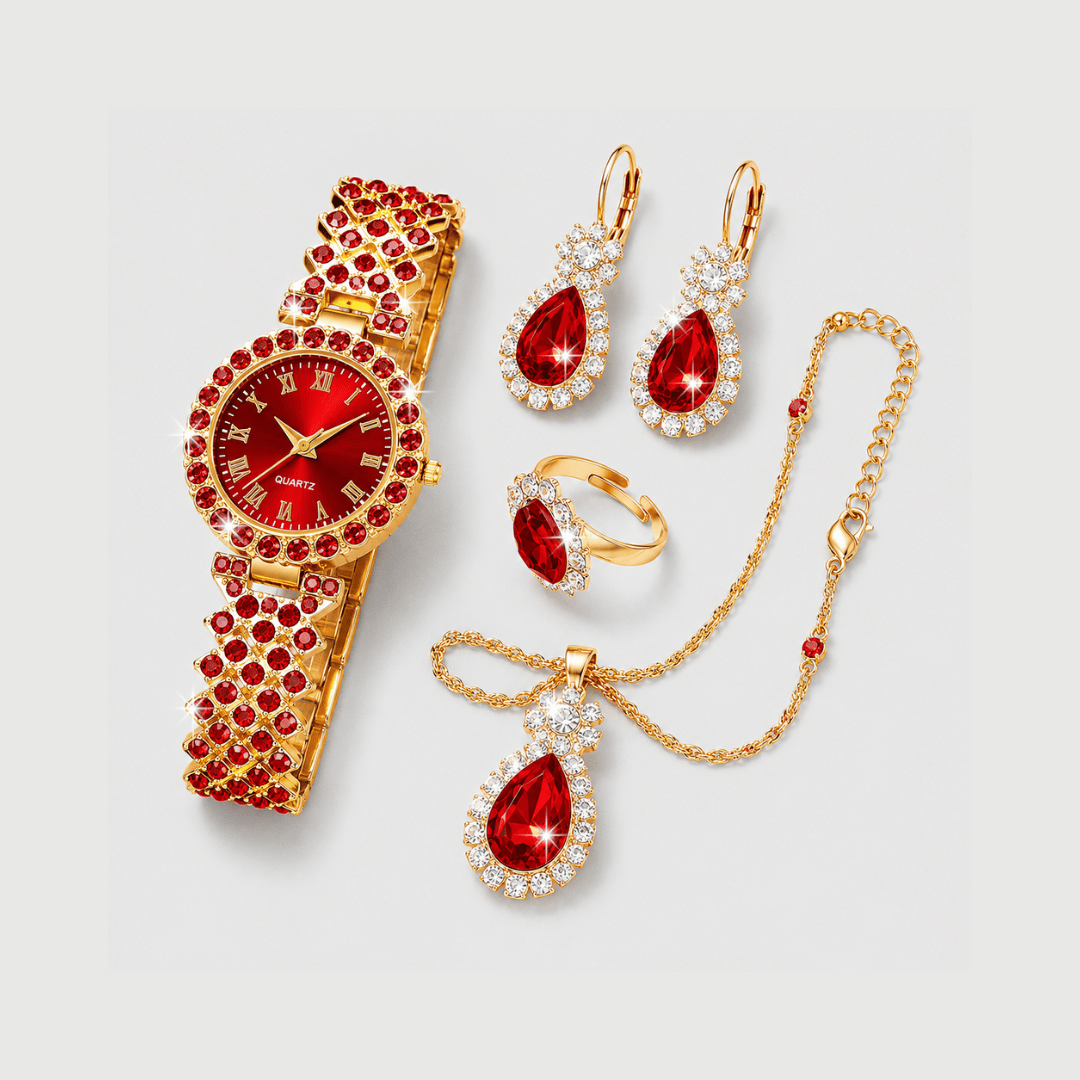 Relógio Feminino Dourado Quartzo da Moriah Joias com pulseira