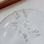 Conjunto de Colar e Brincos Gota d’Água – Design Minimalista e Elegante para Mulheres