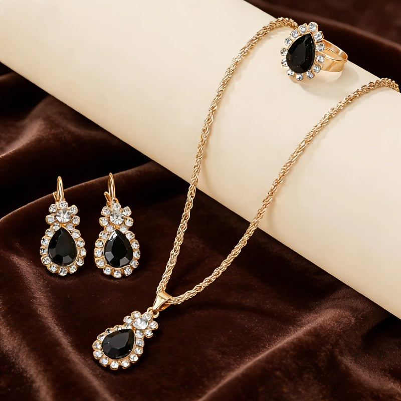 Conjunto de Joias Gotas — detalhe 2 das peças do conjunto