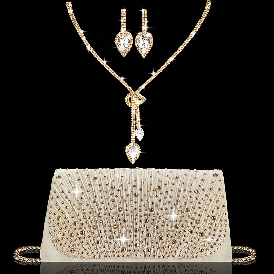 Clutch de Strass para Festa — detalhe 2 das peças do conjunto