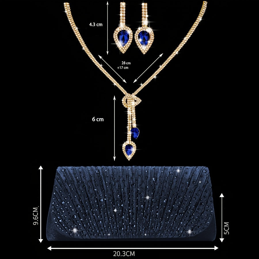 Clutch de Strass para Festa — detalhe 3 das peças do conjunto