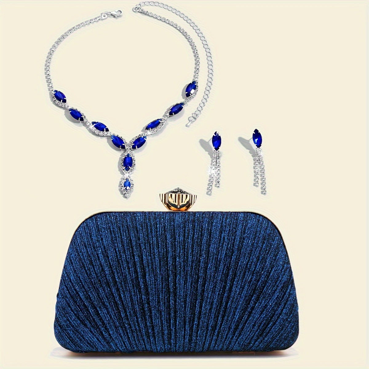 Clutch Feminina com Franjas — detalhe 4 das peças do conjunto