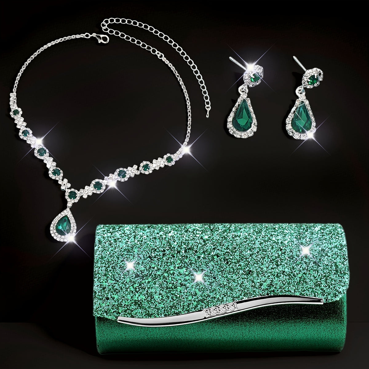 Bolsa Feminina Strass — detalhe 4 das peças do conjunto