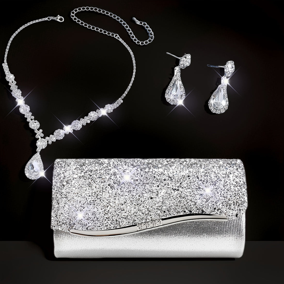 Bolsa Feminina Strass — detalhe 3 das peças do conjunto