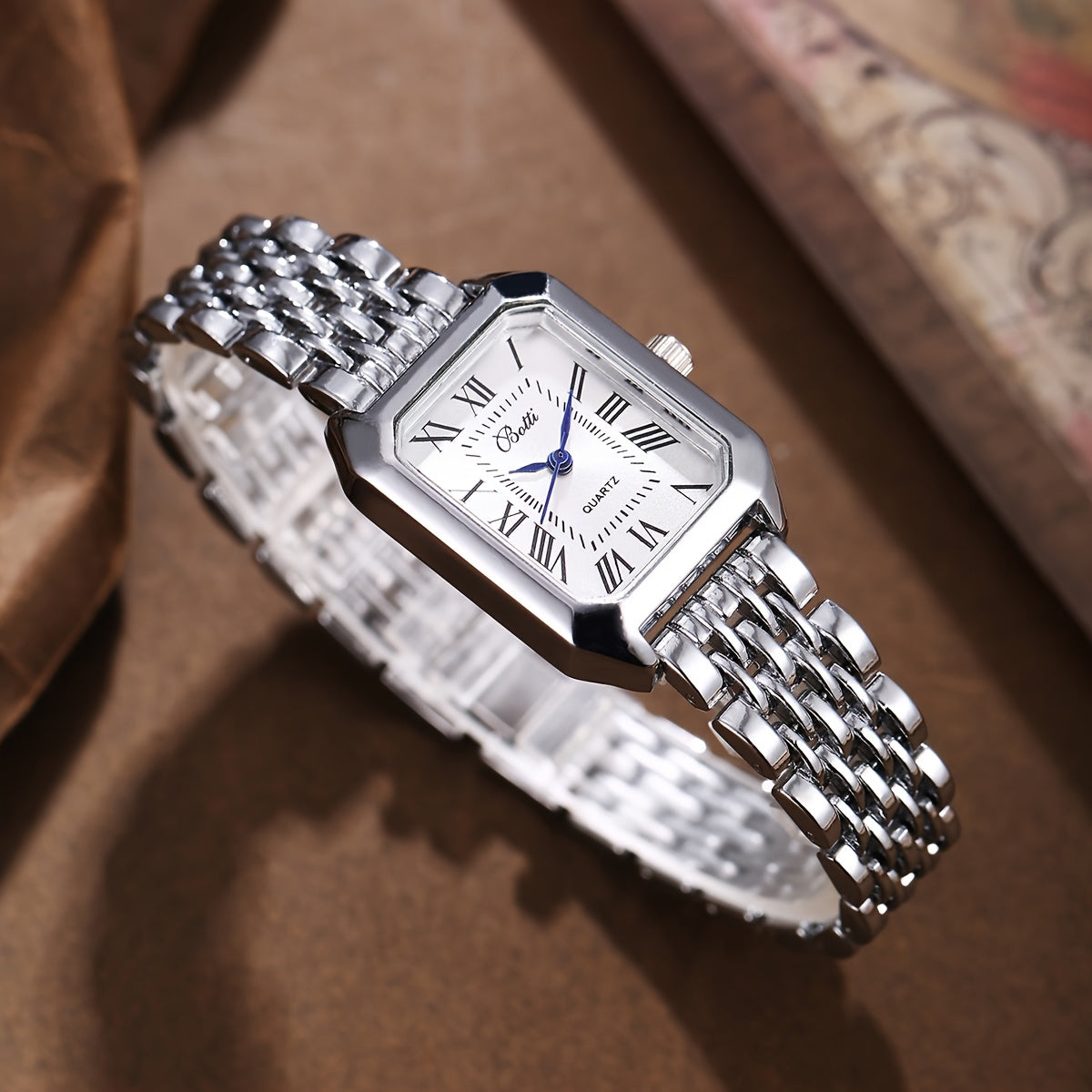Relógio Feminino Dourado Cristal — detalhe 4 das peças do conjunto