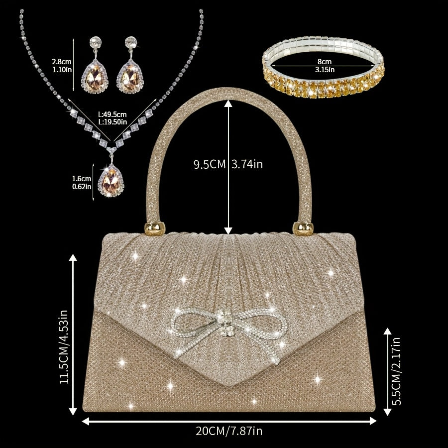 Clutch Preta com Lantejoulas — detalhe 4 das peças do conjunto