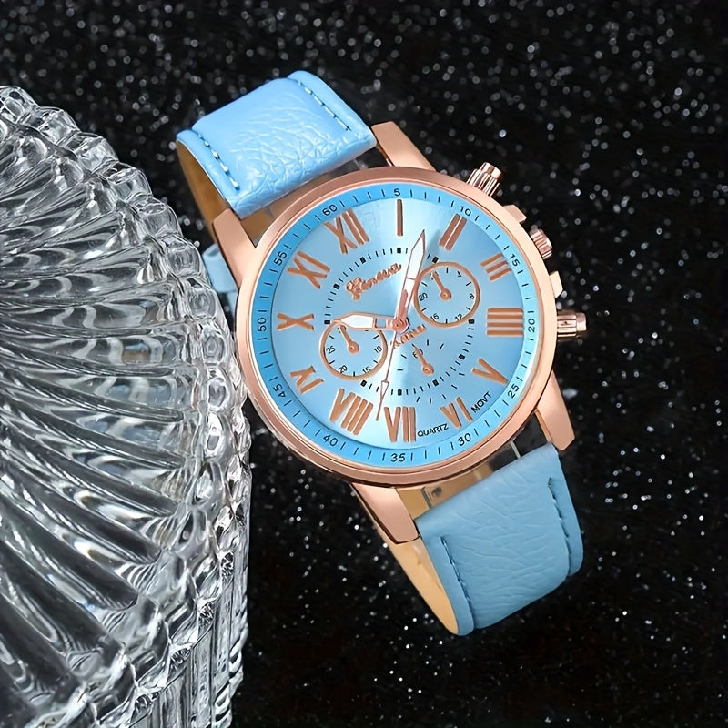 Relógio Feminino Azul Claro — detalhe 1 das peças do conjunto