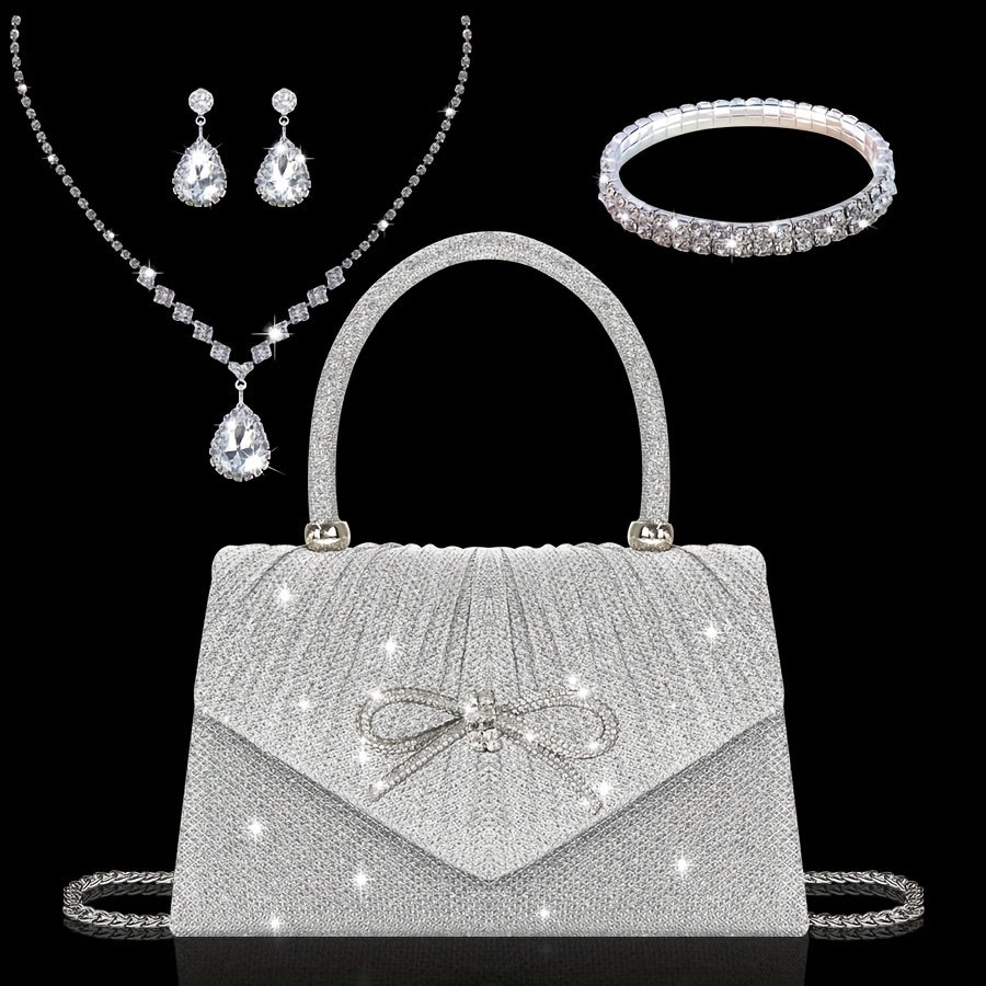 Clutch Preta com Lantejoulas — detalhe 5 das peças do conjunto