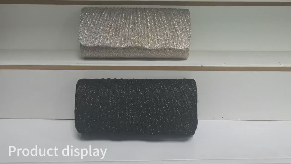 Clutch Dourada de Festa | Sequins e Alça Removível